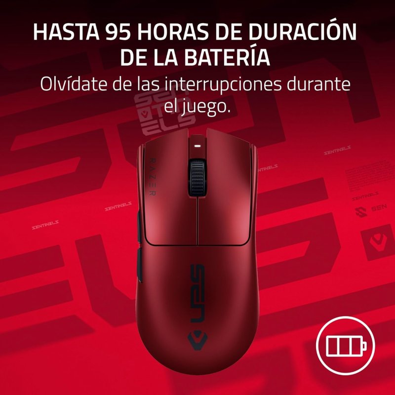 Mouse Gamer Razer Inalambrico Viper 3 Pro Sentinels Frml Rojo – imagen 2