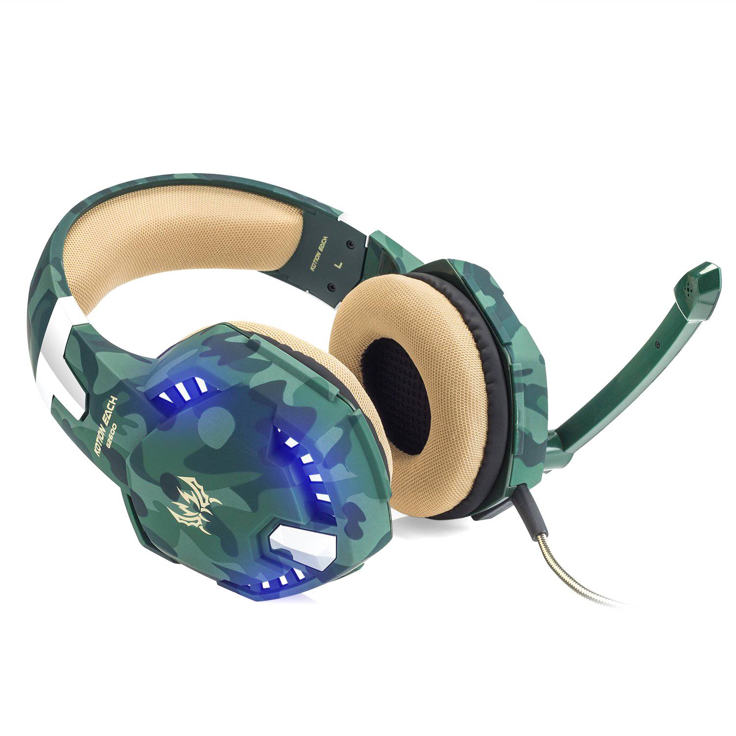 Audifonos Gamer Kotion Each G2600 Pc Ps4 Camu Verde – imagen 3