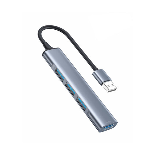 Adaptador Hub Yesido Hb18 4 en 1 Usb Gris