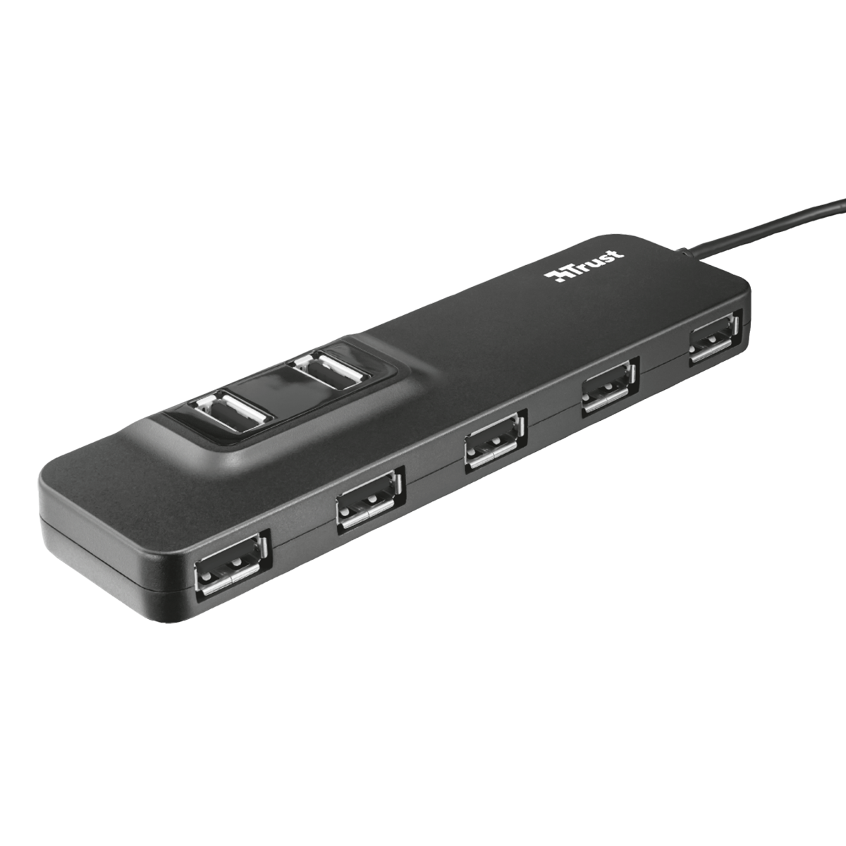 Adaptador Hub Trust Usb 7 Puertos Usb 2.0 Oila Negro