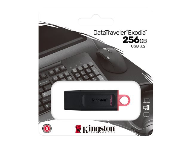Pendrive Kingston Exodia 256 Gb Usb 3.2 Datatraveler Negro – imagen 2