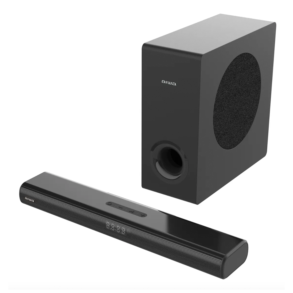 Home Theater Soundbar Subwoofer Bluetooth Aiwa Aw-sbhc800w Negro