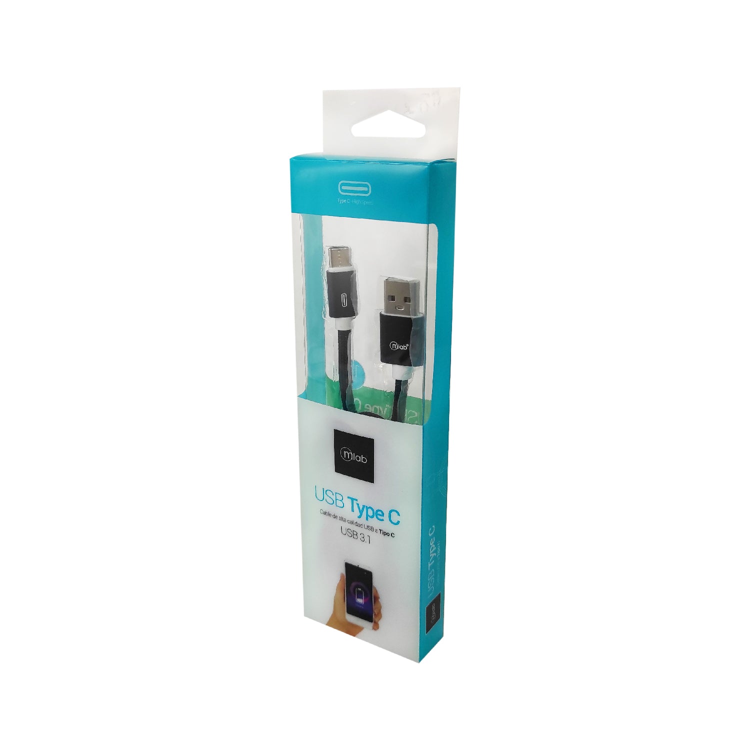 Cable Usb Tipo C Microlab Negro – imagen 2