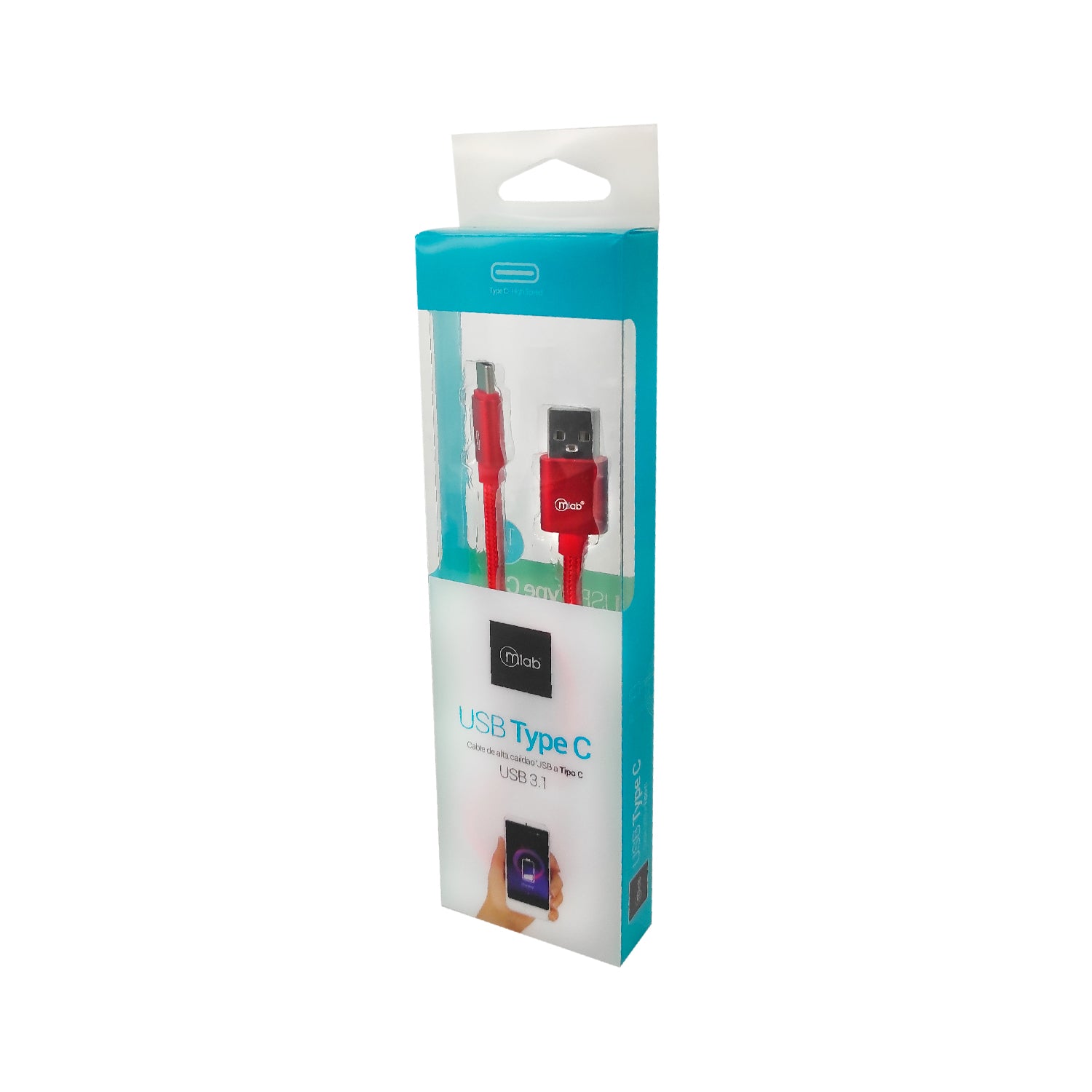 Cable Usb Tipo C Microlab Rojo – imagen 2