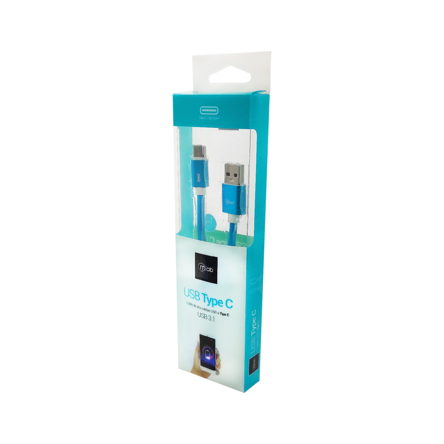 Cable Usb Tipo C Microlab Azul – imagen 2