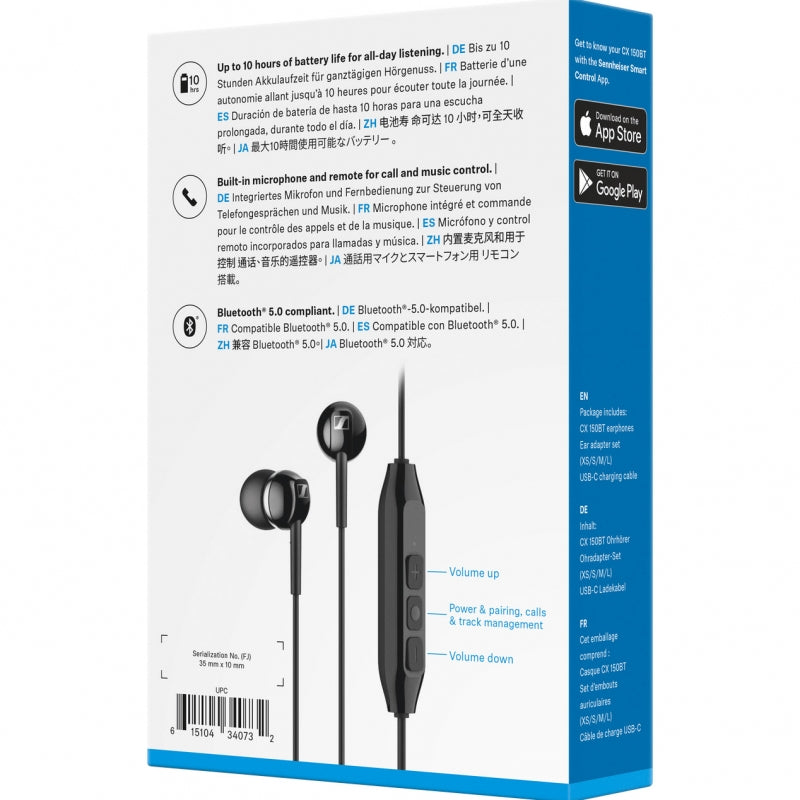 Audífonos Bluetooth Sennheiser CX 150Bt Negro – imagen 4
