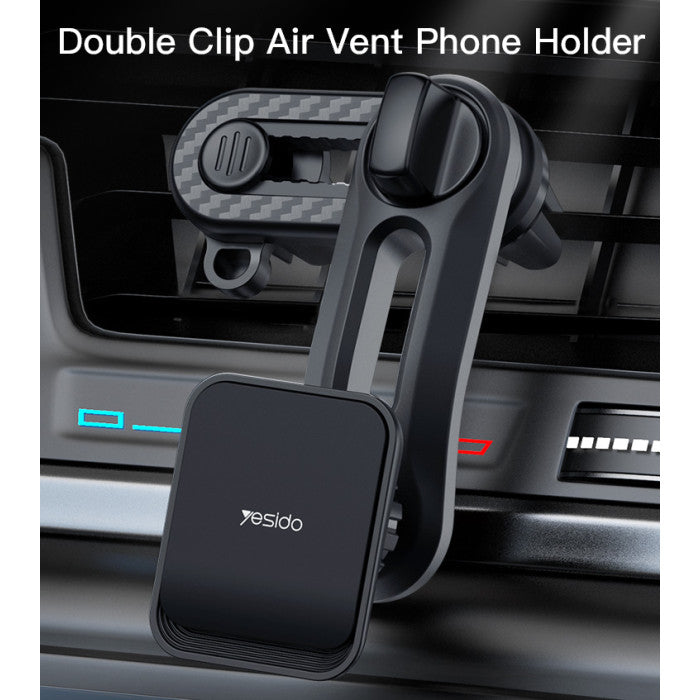 Soporte Holder Para Celular Tipo Rejilla 360 Yesido C106 Negro – imagen 3