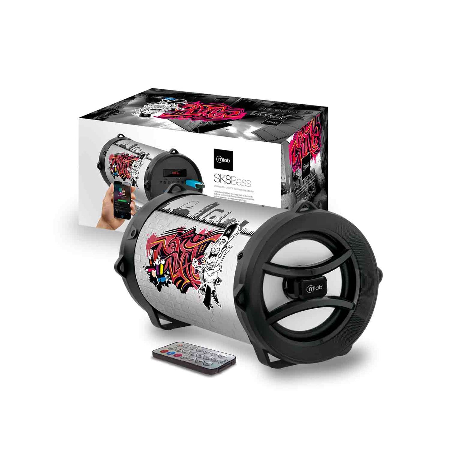 Parlante Bluetooth Microlab Zuka Speaker SK8 Mod 8065 Blanco – imagen 2