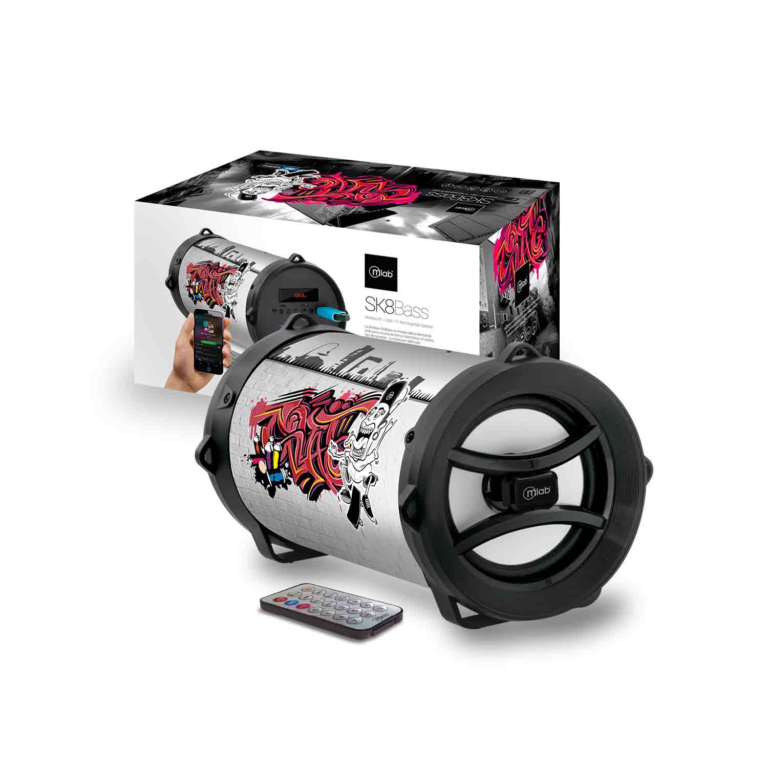 Parlante Bluetooth Microlab Zuka Speaker SK8 Mod 8065 Blanco – imagen 2