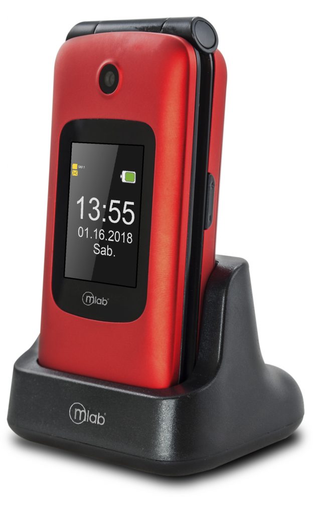 Telefono Celular Adulto Mayor Shell Shape Microlab Negro – imagen 2