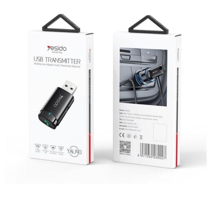 Receptor y Transmisor De Audio Bluetooth Yesido Yau40 Negro – imagen 2