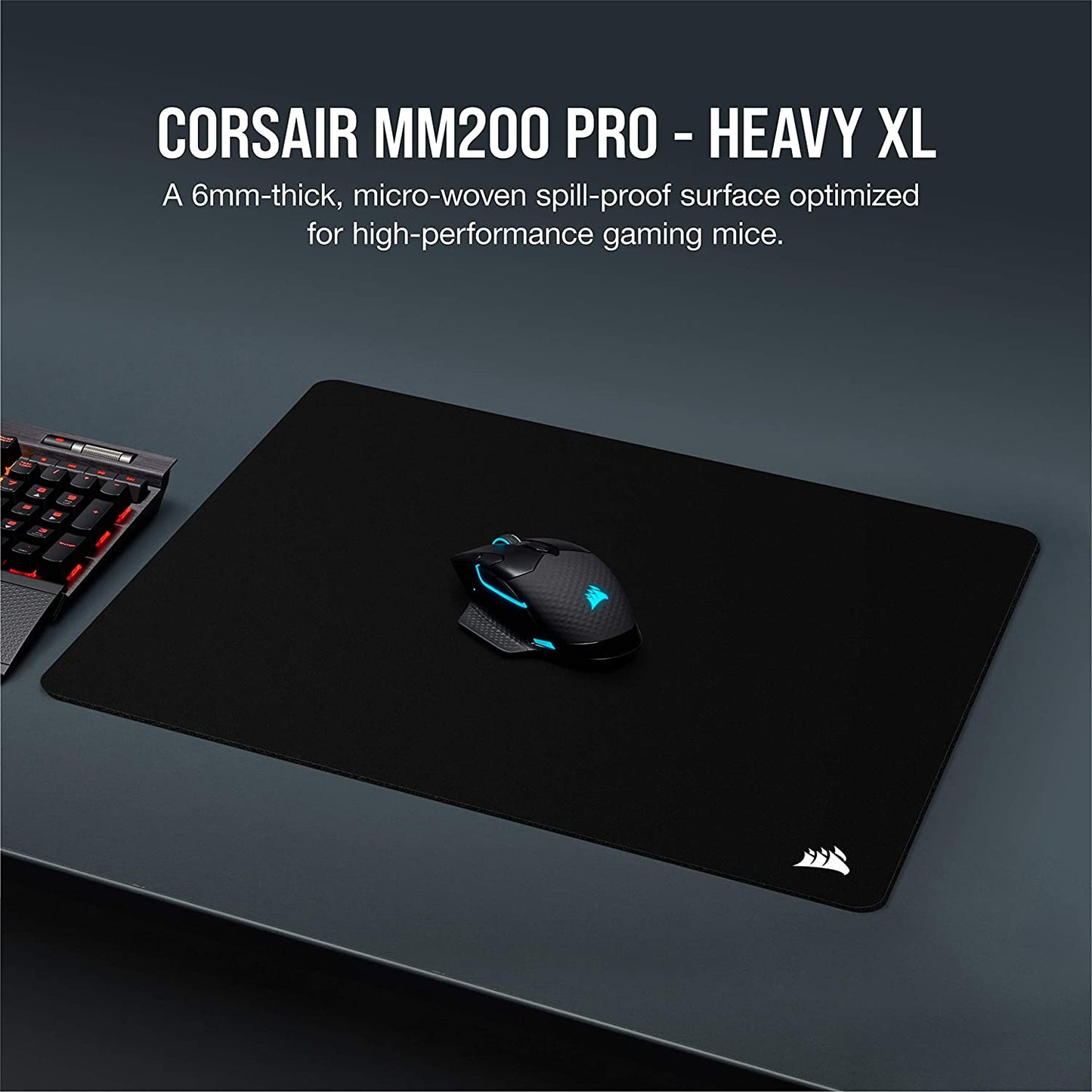 Mousepad Gamer Corsair Mm200 Pro XL 45x40cm Negro – imagen 2