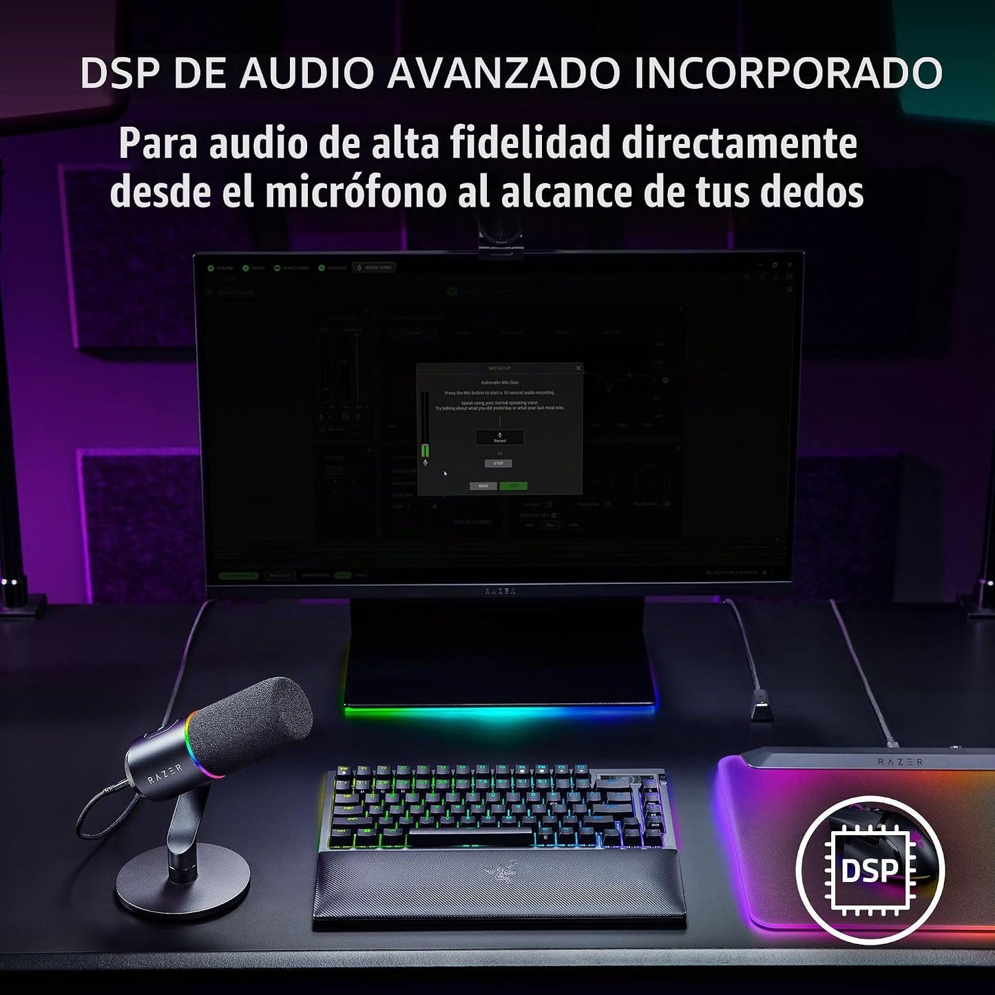 Micrófono Gamer Razer Seiren V3 Pro Chroma Negro – imagen 4