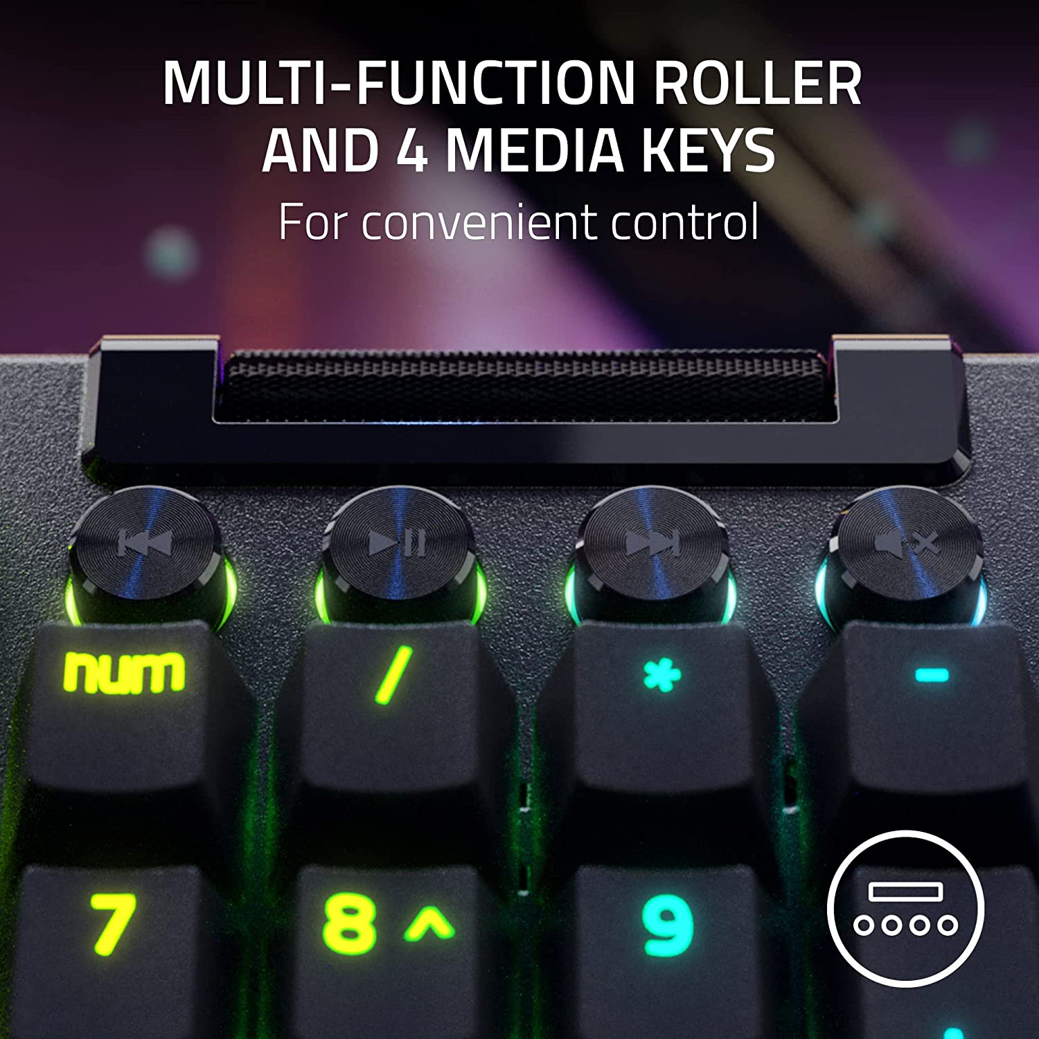 Teclado Gamer Razer Mecanico Blackwidow V4 Pro Switch Green Negro – imagen 5