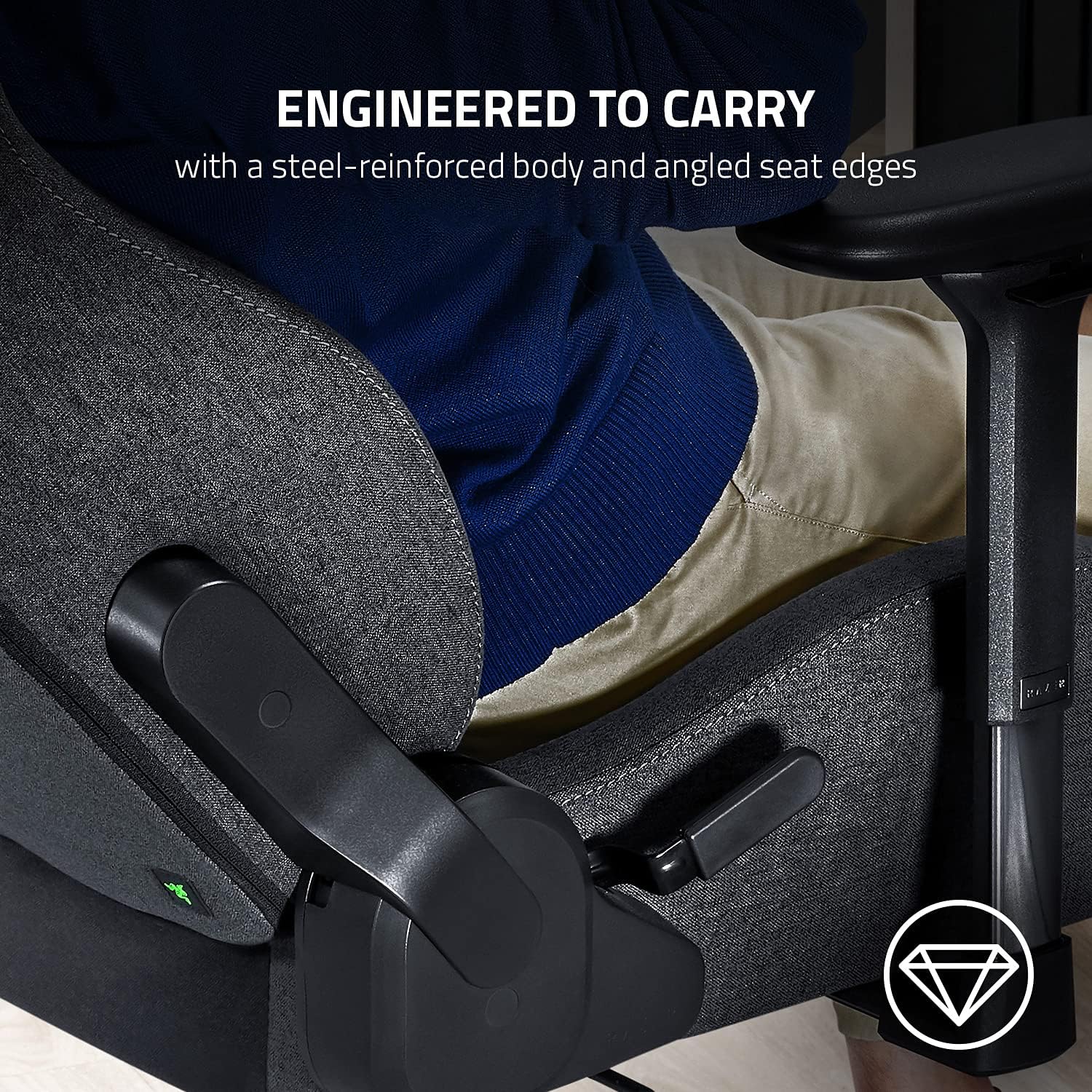 Silla Gamer Profesional Razer Iskur XL Dark Fabric Gray – imagen 3