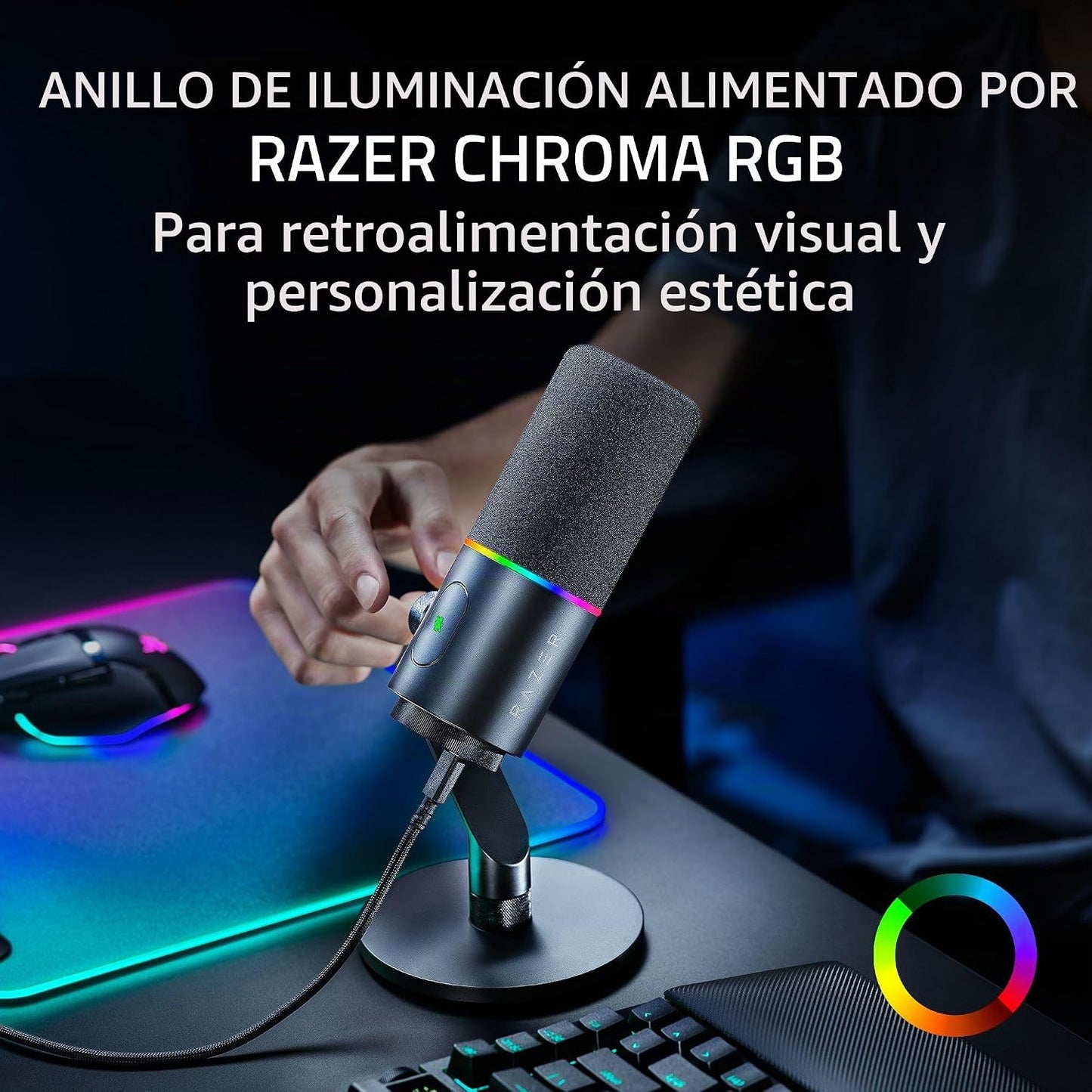 Micrófono Gamer Razer Seiren V3 Pro Chroma Negro – imagen 3