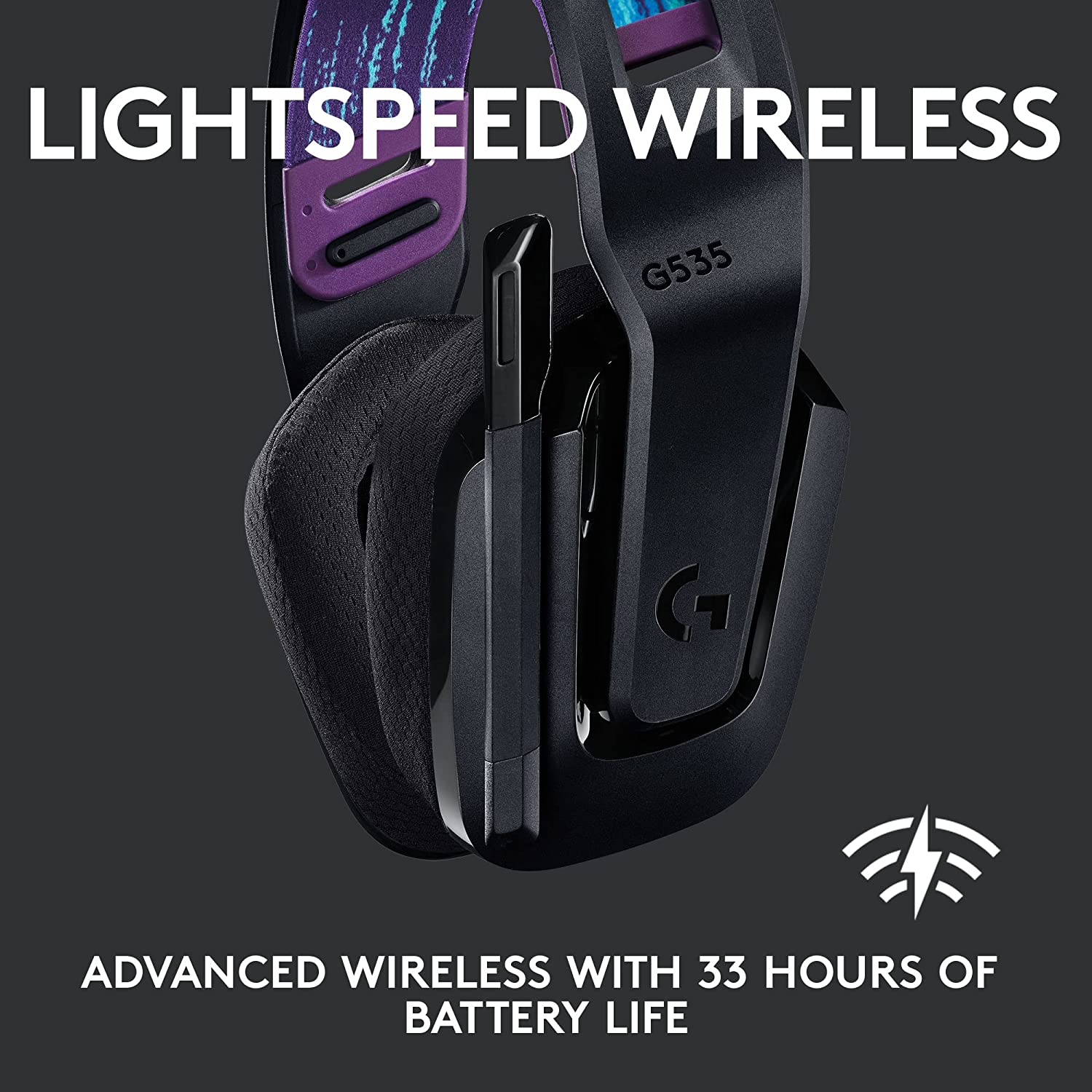 Audifonos Gamer Logitech G535 Inalámbrico Lightspeed Negro – imagen 3