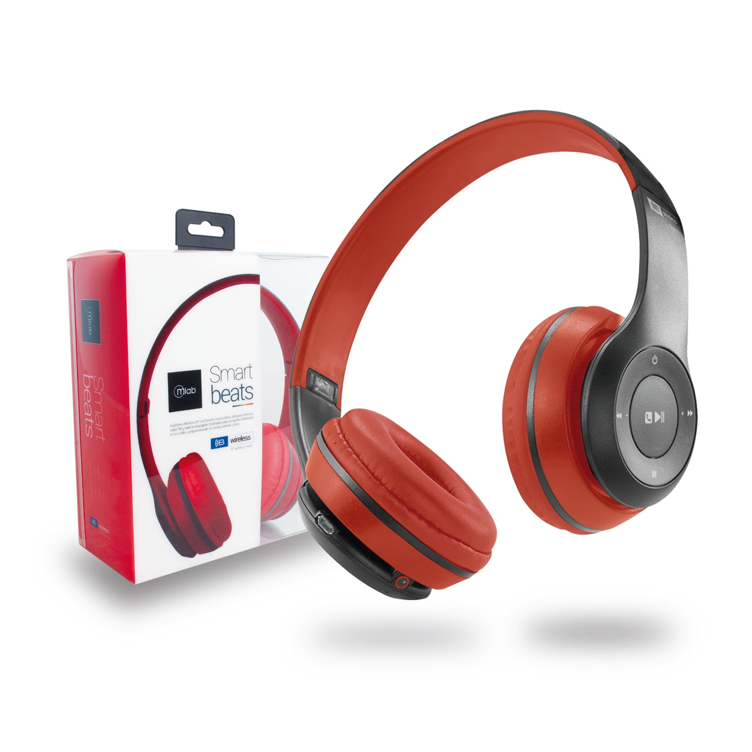 Audifonos Bluetooth Microlab Smart Beats Mod 8209 Rojo – imagen 2
