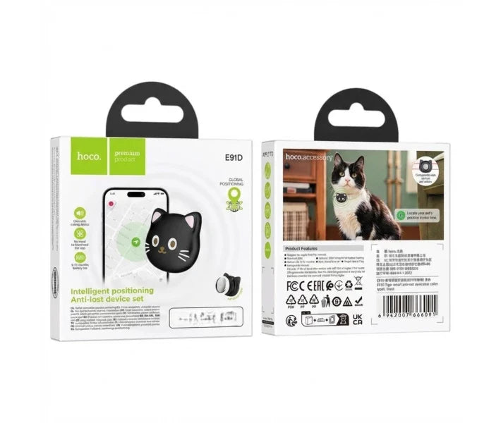 Dispositivo Inteligente Anti Pérdida Hoco E91d Mascotas Gps Negro – imagen 3