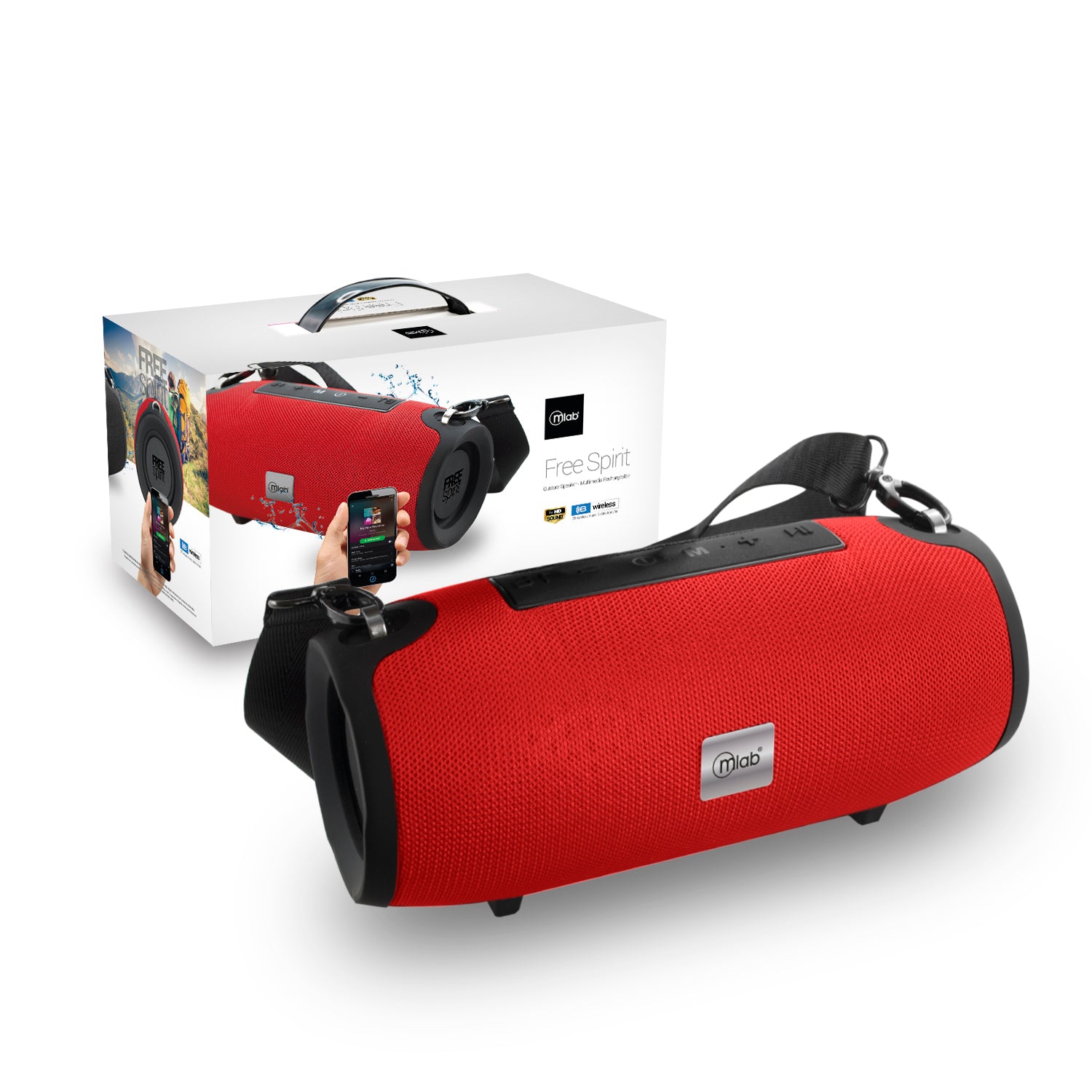 Parlante Bluetooth Microlab FreeSpirit Multimedia Outdoor Mod 8317 Rojo – imagen 2