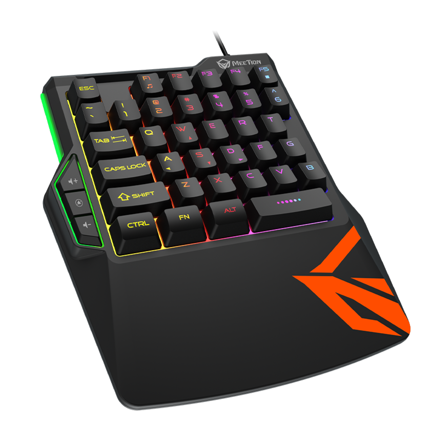 Teclado Gamer Meetion Una Mano KB015 Negro – imagen 4