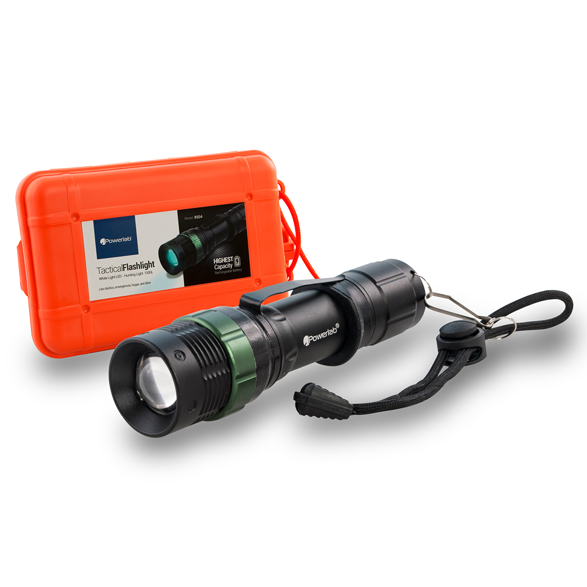 Linterna Tactica Led 1000 Ipx4 Zoom 8504 Powerlab