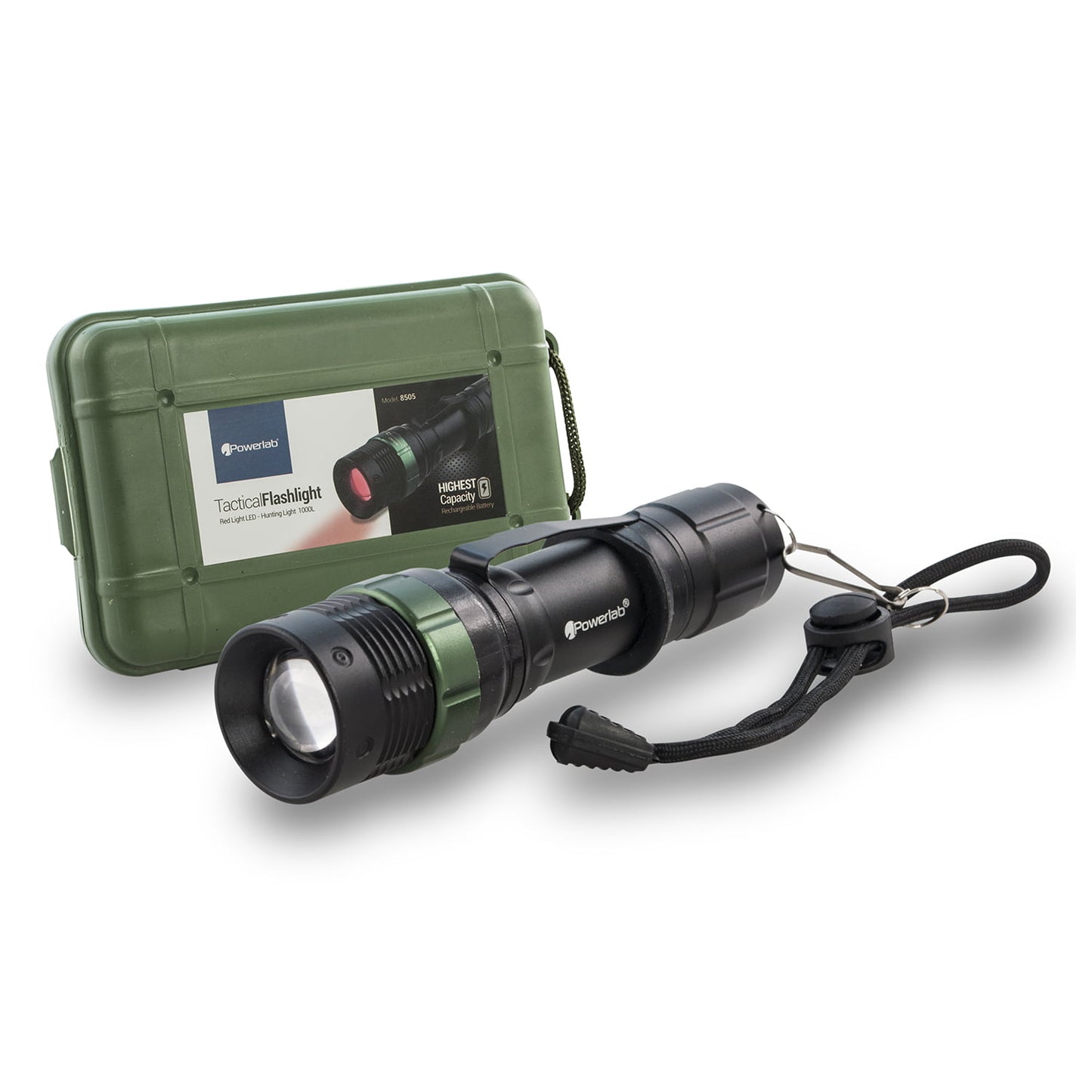 Linterna Tactica Led Powerlab 1000 Lumen Luz Roja 8505