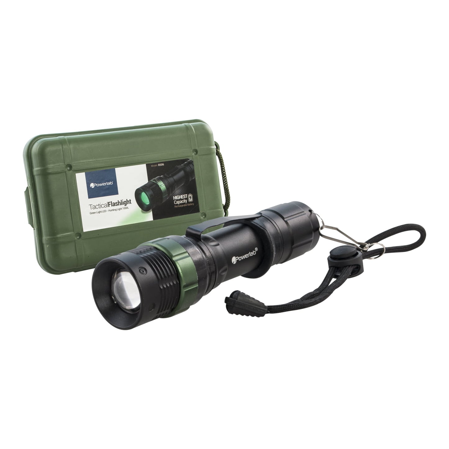 Linterna Tactica Led Powerlab 1000 Lumen Luz Verde 8506