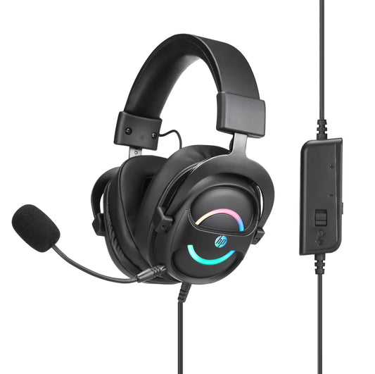 Audifonos Gamer Hp Dhe-8006 Usb Audio 7.1 Rgb Pc Negro