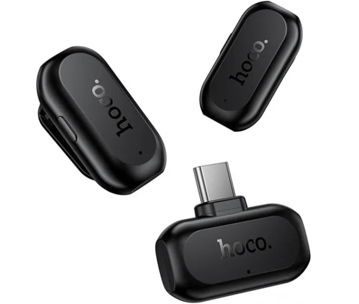 Microfono Externo Inalambrico Enc Smar IA Dual Tipo C Hoco L26 Negro – imagen 3
