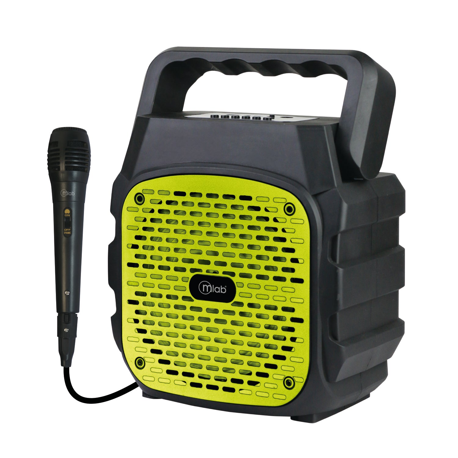 Parlante Karaoke Bluetooth Outdoor Fun + Microfono Amarillo