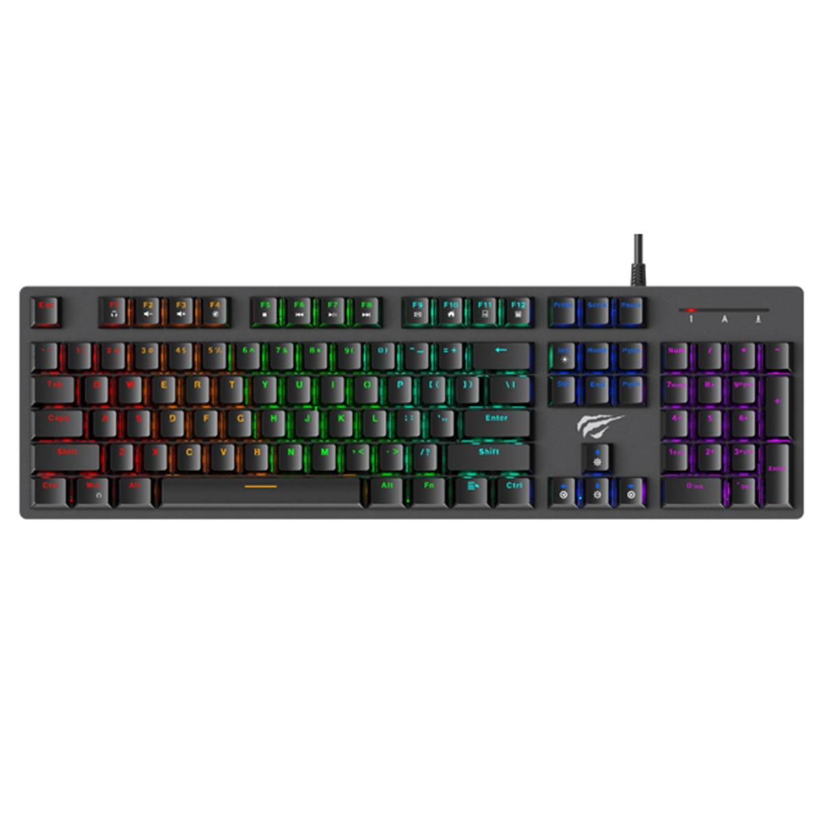 Teclado Gamer Mecanico Gamenote Rgb Kb858 Outemu Blue Negro