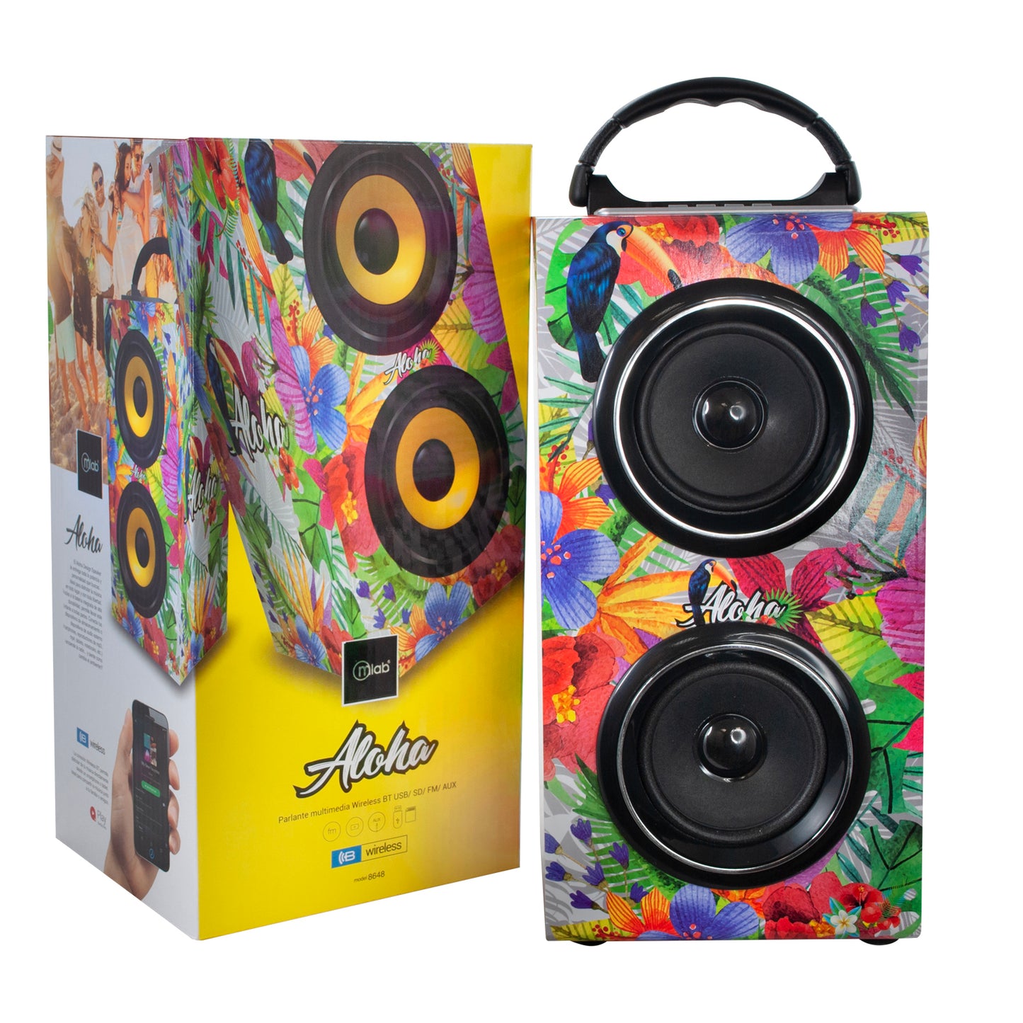 Parlante Bluetooth Microlab Skin Design 20w Aloha – imagen 3