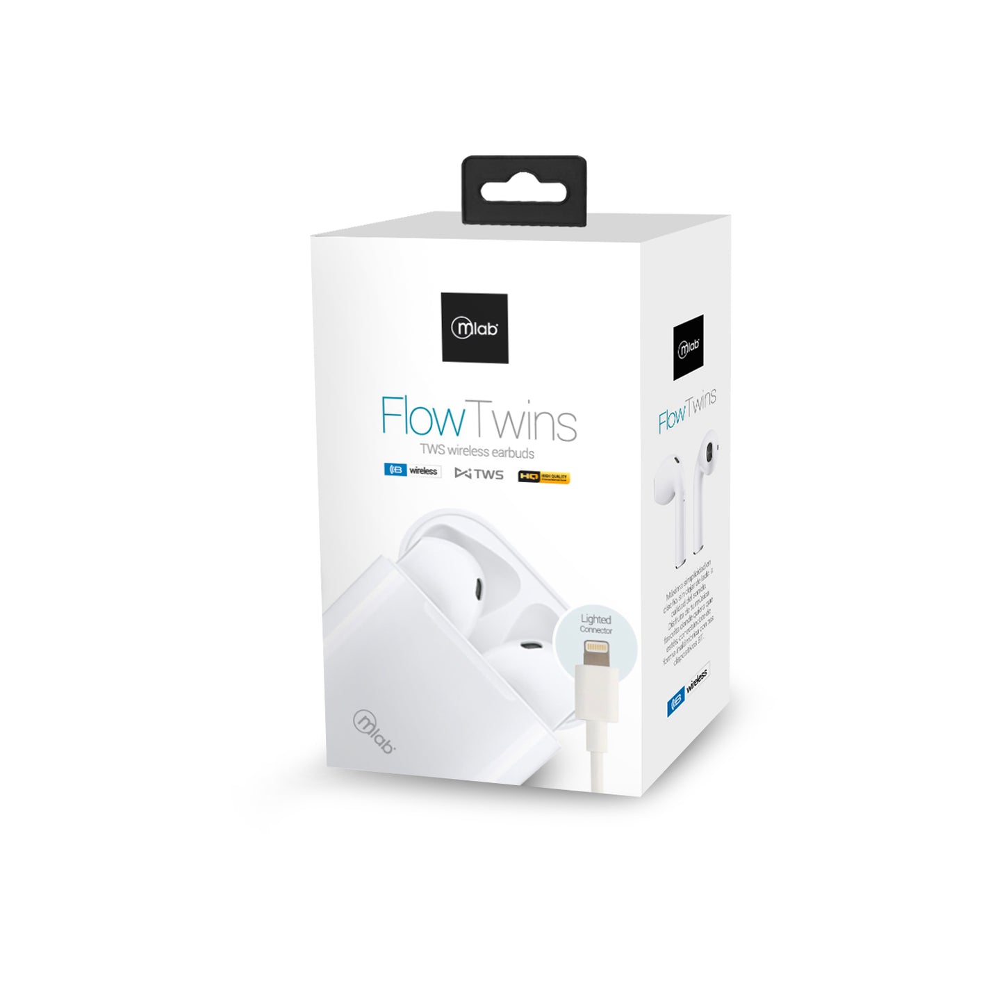 Audifonos Bluetooth Flow Twins Tipo Airpods Microlab Blanco – imagen 3