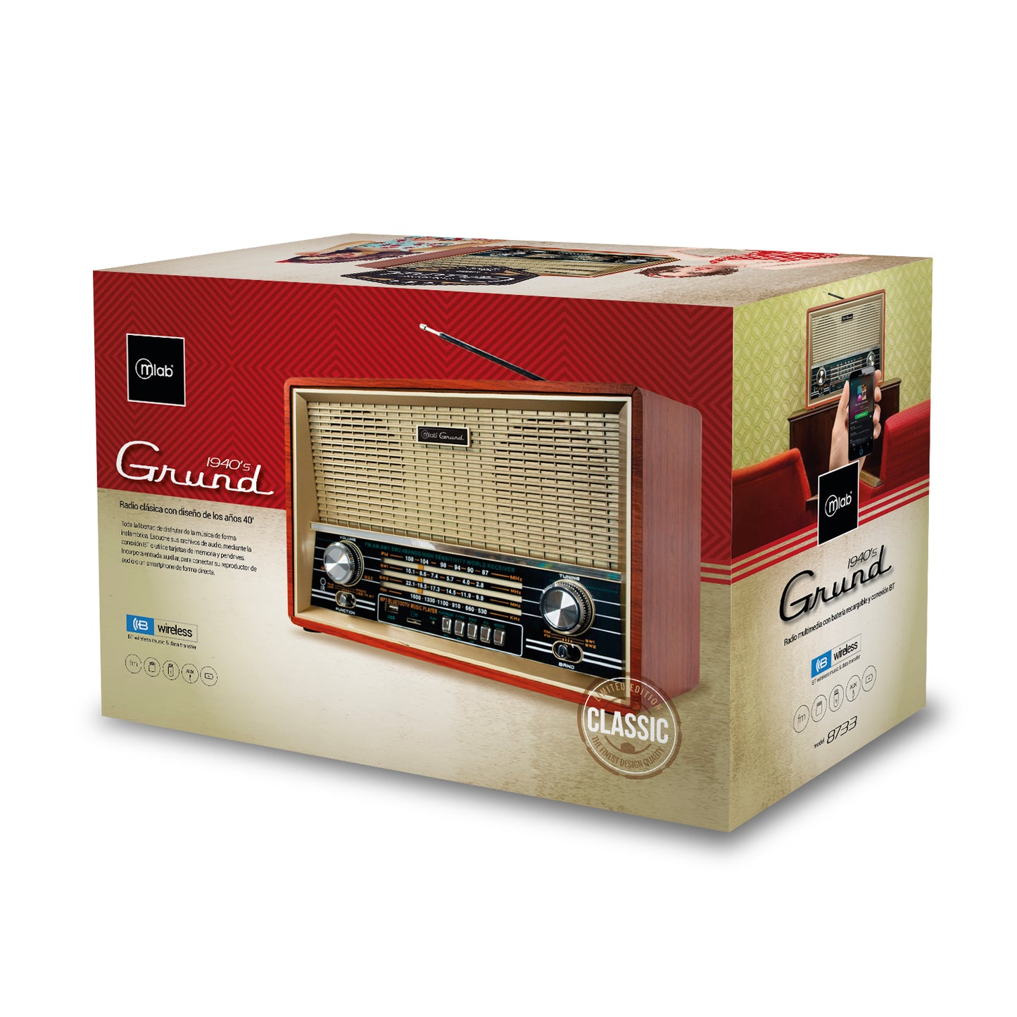Radio Grund Vintage 1940's - vista frontal
