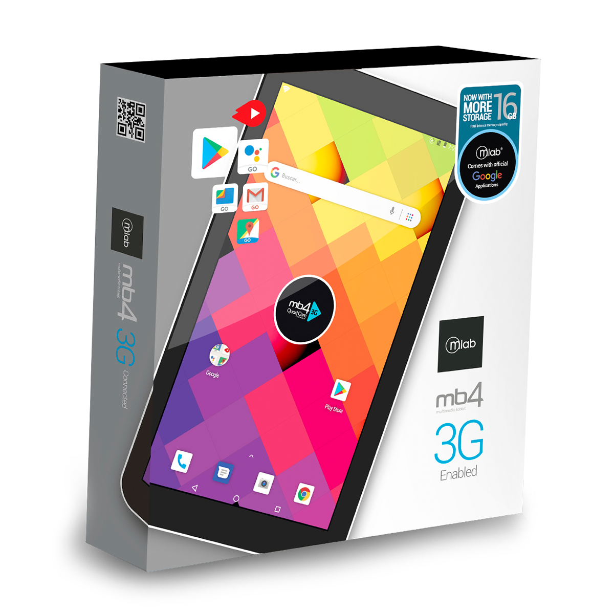 Microlab Tablet 7 Mb4 Quad Core 16 Gb Wifi + 3g Blanco