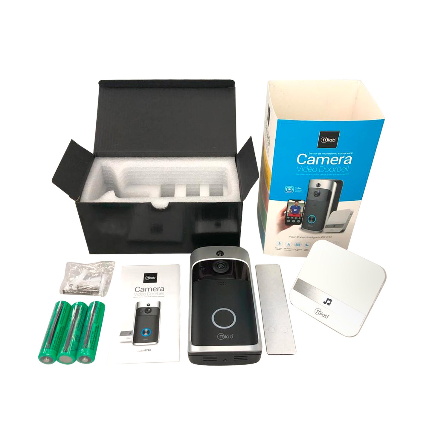 Cámara Wifi Video Portero Con Sensor Microlab Gris – imagen 4