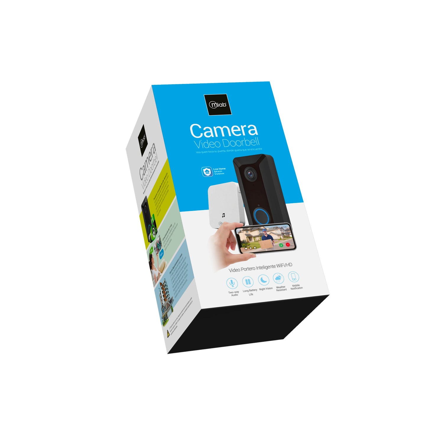 Camara Wifi Video Portero Timbre Inalámbrico Microlab Negro – imagen 4