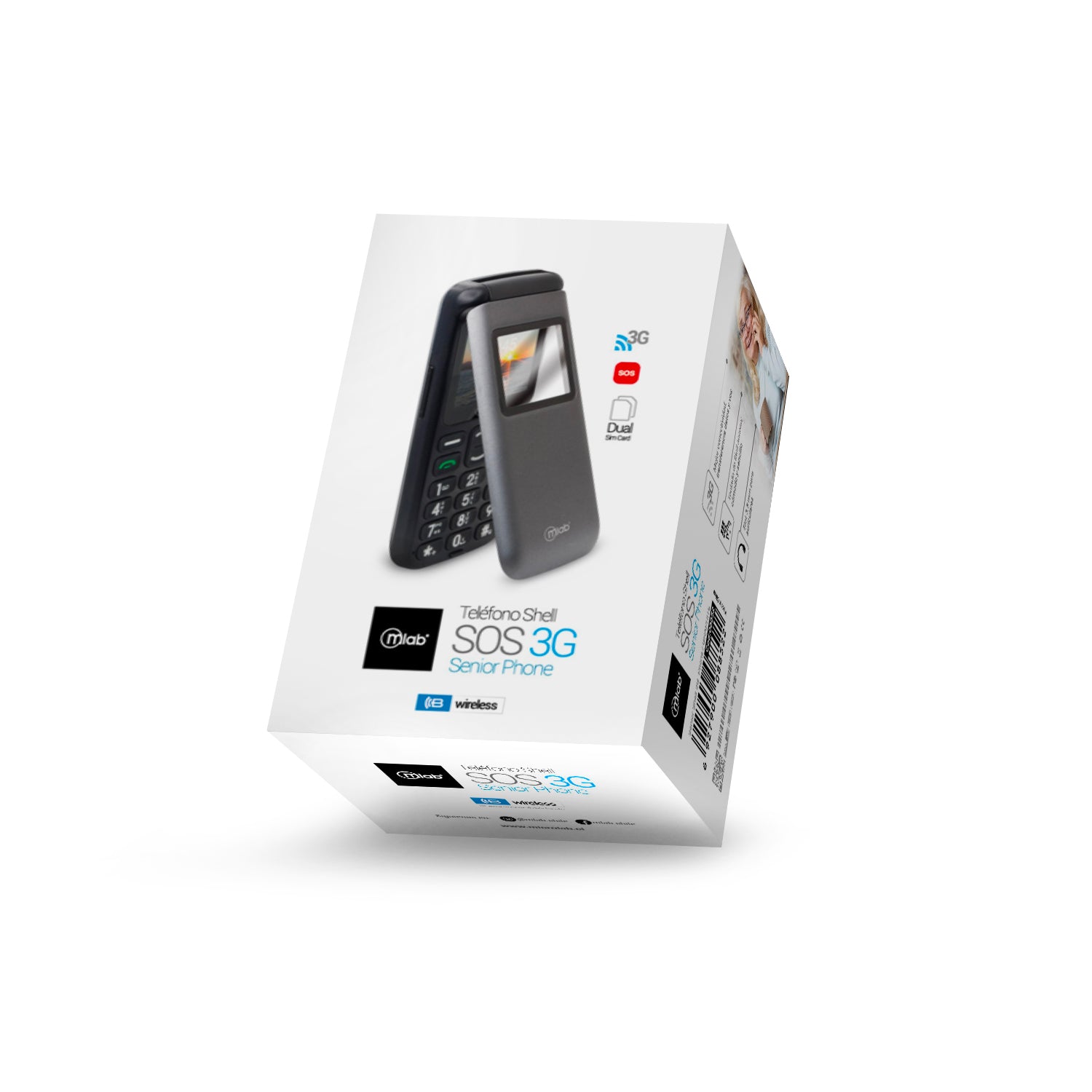 Celular Senior Adulto Mayor Almeja 3G Microlab Negro – imagen 4