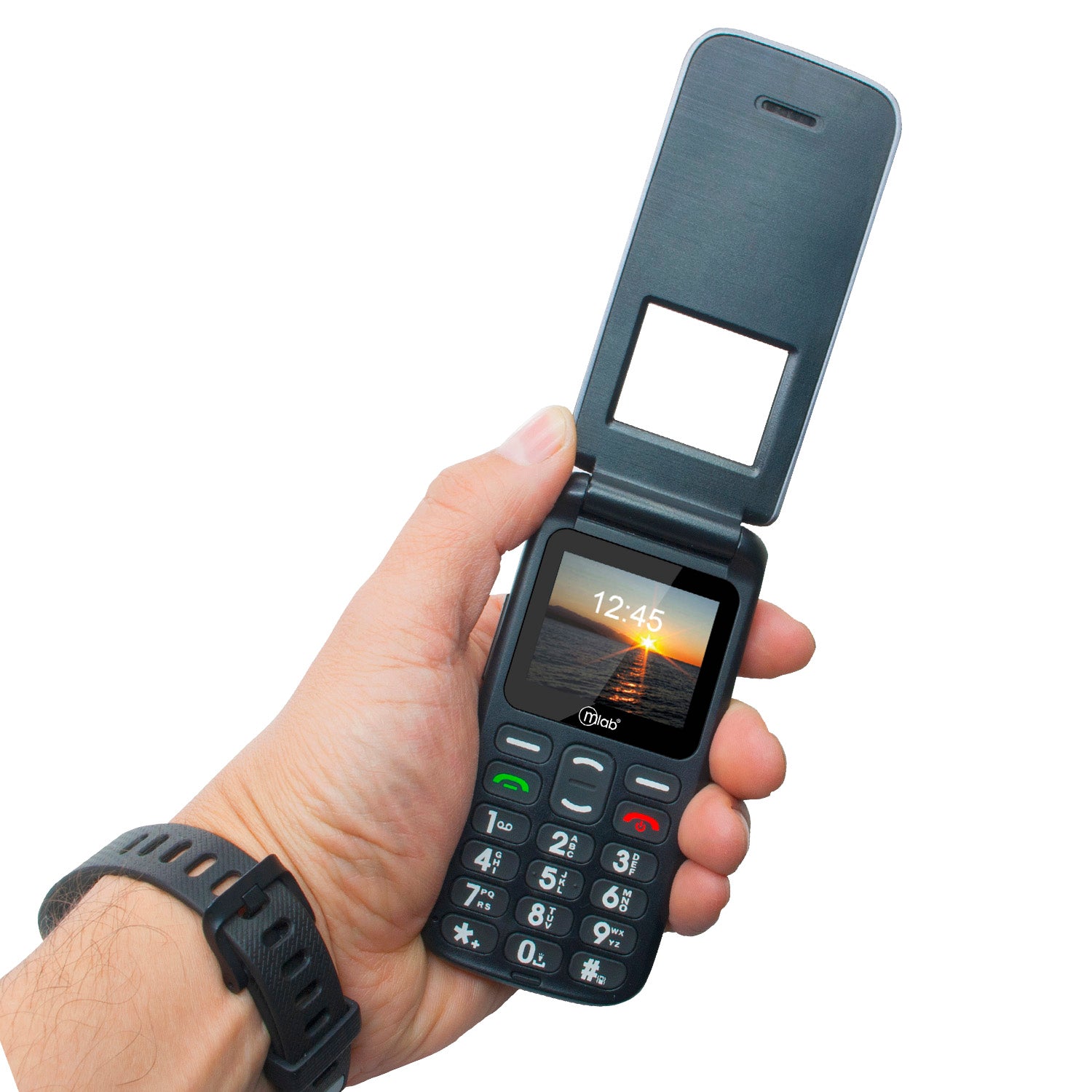 Celular Senior Adulto Mayor Almeja 3G Microlab Rojo – imagen 5