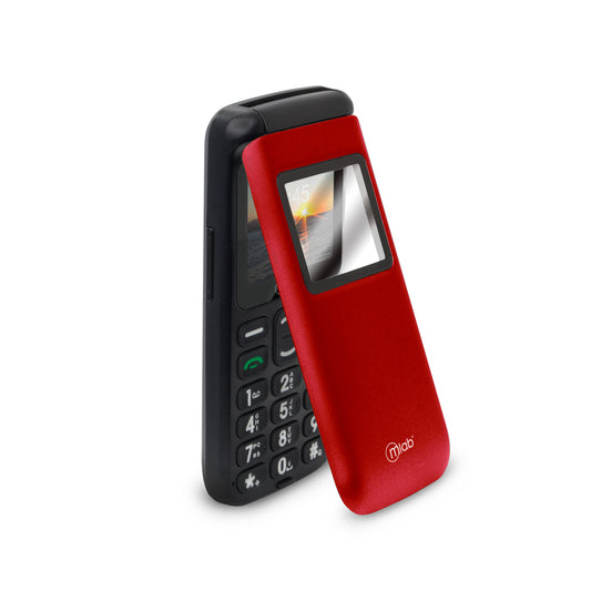 Celular Senior Adulto Mayor Almeja 3G Microlab Rojo
