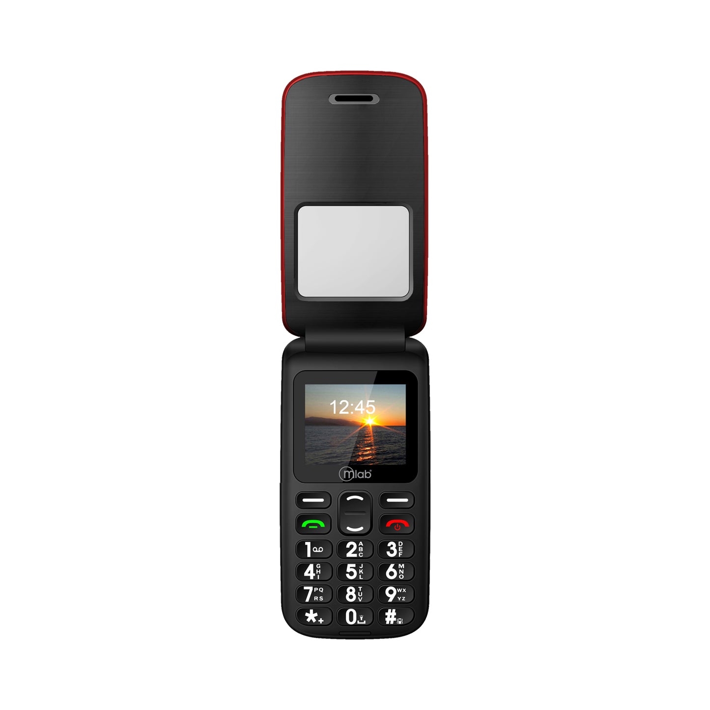 Celular Senior Adulto Mayor Almeja 3G Microlab Rojo – imagen 3