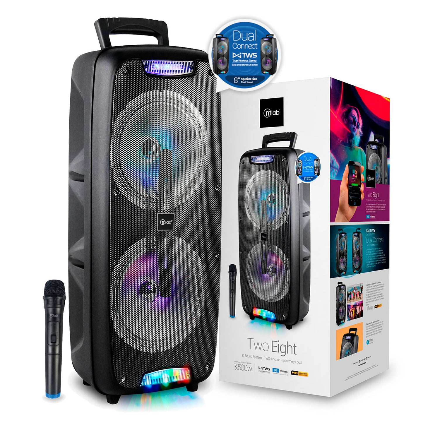 Parlante Bluetooth Microlab Two Eight 8 Portable System Mod 8860 Negro – imagen 3