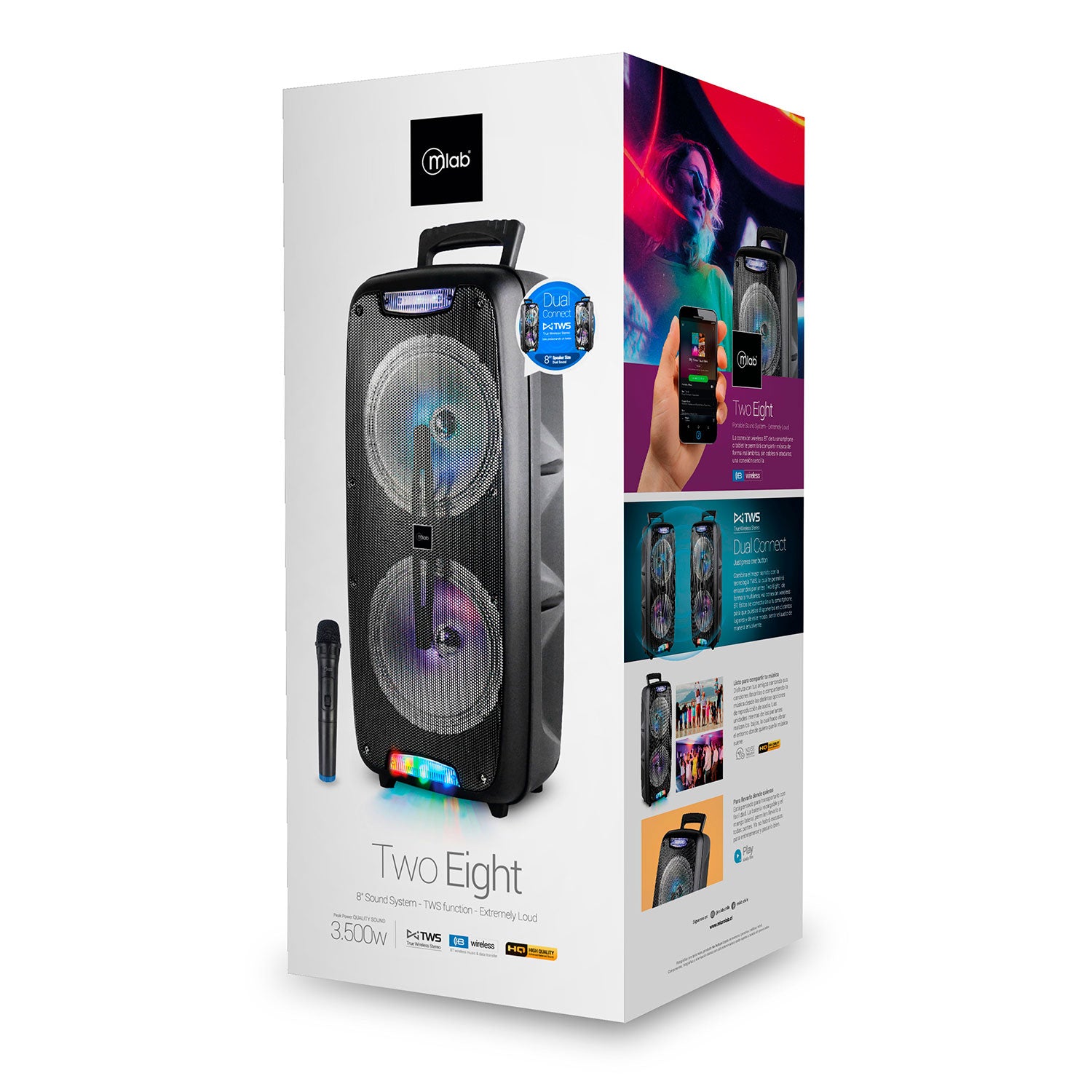 Parlante Bluetooth Microlab Two Eight 8 Portable System Mod 8860 Negro – imagen 2
