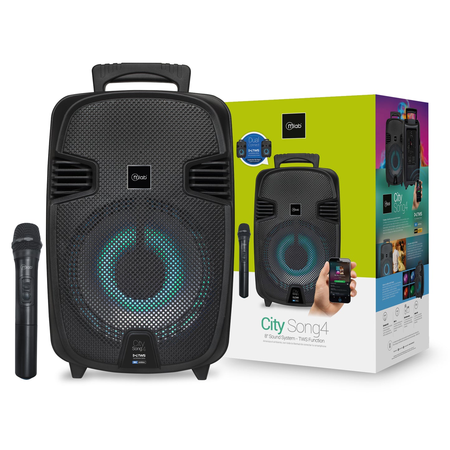 Parlante Bluetooth Karaoke Microlab City Song 4 8901 Inalambrico – imagen 5