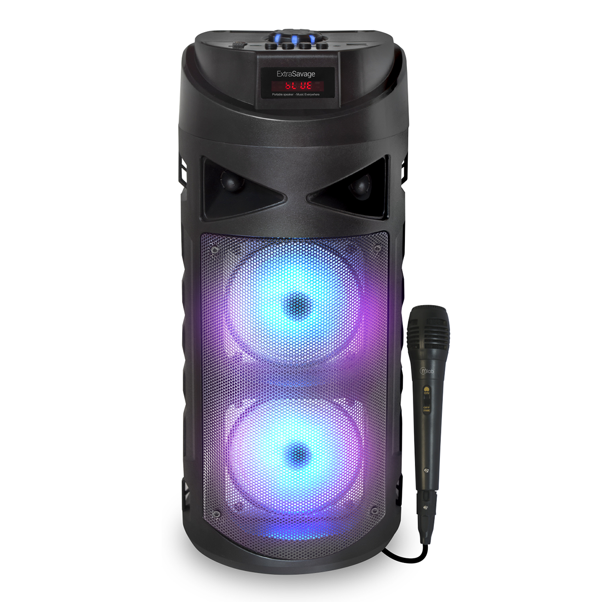 Parlante Bluetooth Karaoke Microlab Extra Savage 2000w Gris