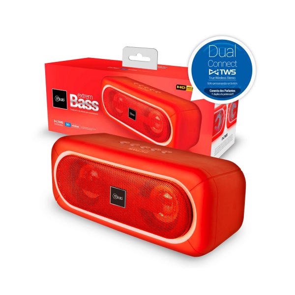 Parlante Bluetooth Microlab Extrem Bass Tws Rojo – imagen 5