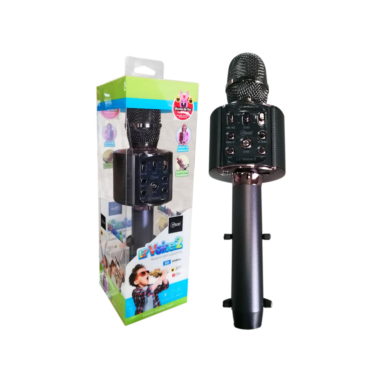 Micrófono Karaoke Bluetooth Lil Voice 2 Negro – imagen 2