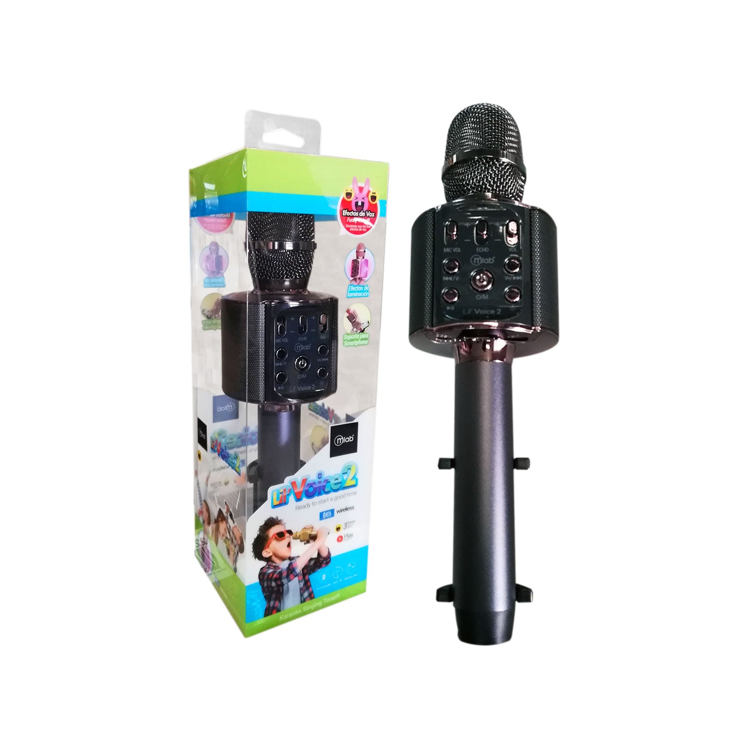 Micrófono Karaoke Bluetooth Lil Voice 2 Negro – imagen 2