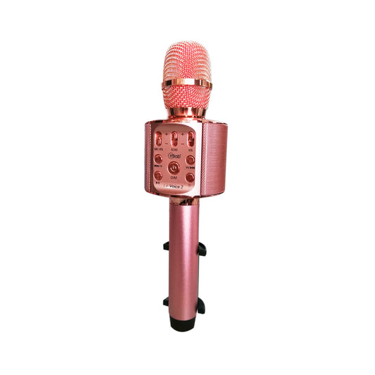 Micrófono Karaoke Microlab Bluetooth Lil Voice 2 Rosado